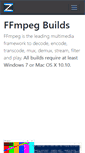 Mobile Screenshot of ffmpeg.zeranoe.com